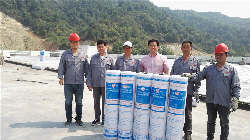 晶達建材次塢廠區2號樓屋面采用自產人民牌丙綸防水材料